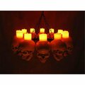 Skeletons & More 12 Skull Chandelier with Wax Candles CHAN-250D